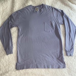 Grayish Blue PINK Long Sleeve T-shirt